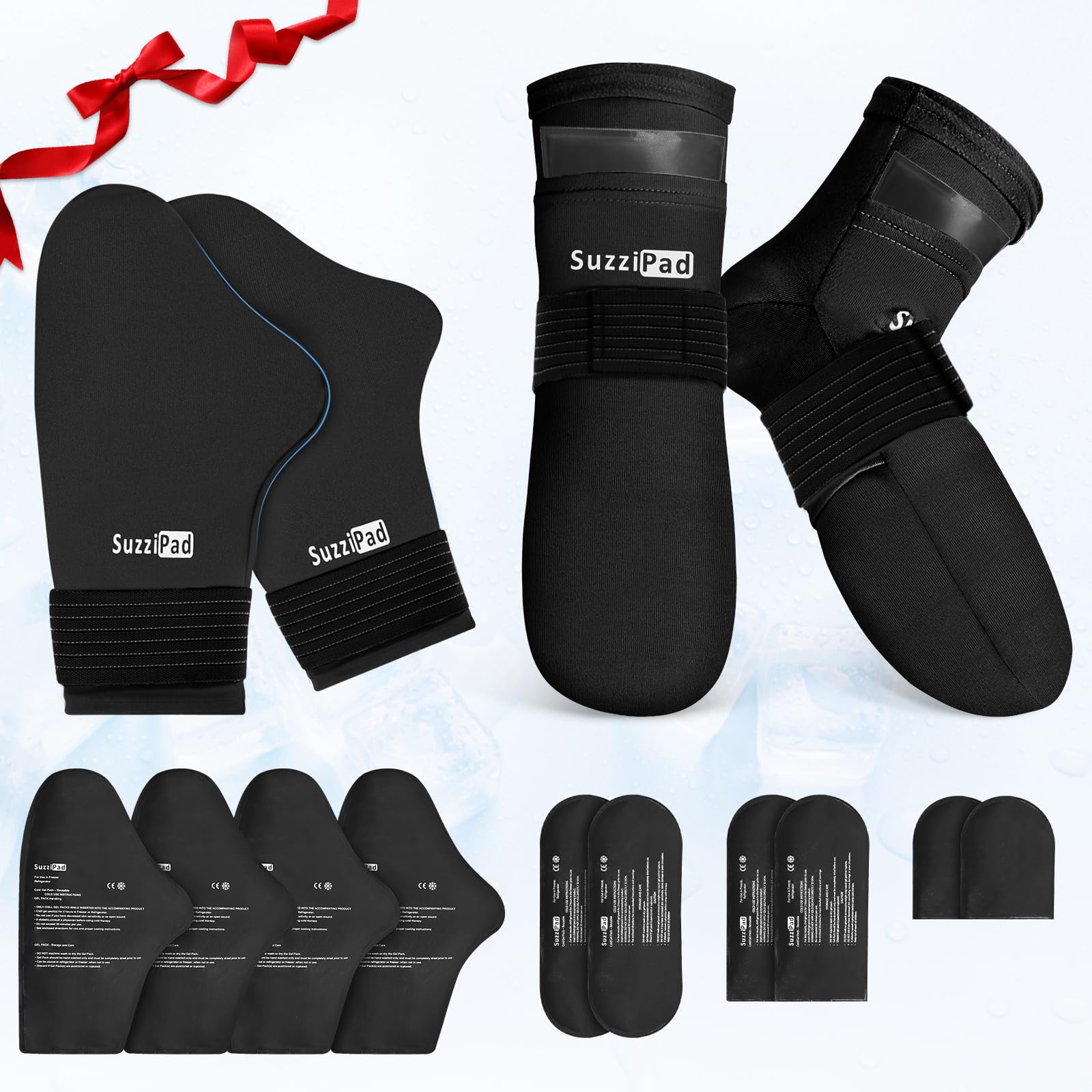 Photo 1 of **MISSING FOOT ICE PACKS** SuzziPad Cold Therapy Socks & Hand Ice Pack, Cooling Gloves for Chemotherapy, Chemo Care Package for Women and Men, L