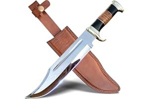 RISING CRAFTS 35.56 Crocodile Dundee Bowie Knife-Fixed Blade Knife With Sheath-Survival Knife-Hunting Knife-Tactical Knife fo