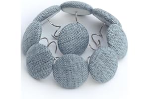 AHAILUOO 12 Colors Fabric Covered Button Twist Pins Dust Ruffle Pins- for Sofa，Upholstery，Armchair Caddies, Armrest Covers,Bed Skirts, Slipcovers, Headliners (Grey Blue, 12)