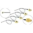 Paquete de 4 RF U.FL (IPEX/IPX) Mini PCI a RP-SMA hembra Pigtail Antena Wi-Fi Cable coaxial de baja pérdida 0.044 in (10 pulg