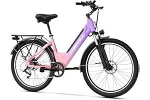 AELITH DriftGod 26" Electric Bike for Adults – Powerful 1000W Motor, 48V Removable Battery, 7-Speed, Front Suspension & LCD Display – Commuter and Mountain EBike for Women