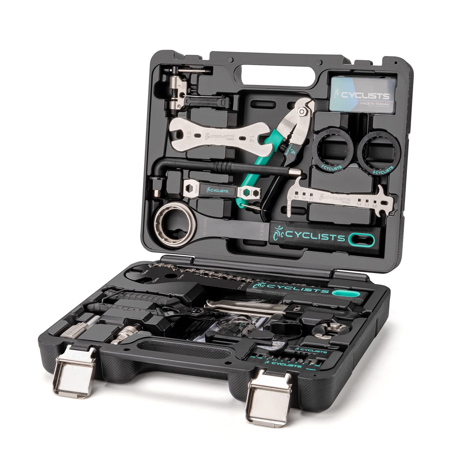 cyclists 27-Piece Bicycle Repair Kit, Portable Tool Box Tool Set, Tyre Chain Assembly, Repairs Bike Tool, with Carry Case