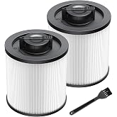 DXVC6910 Vacuum Filter Replacement for DEWALT DXV06P DXV09P DXV10P DXV10PL | for DEWALT DXV10SA DXV12P DXV14P DXV16P Wet/Dry Vac Vacuum Cleaner (NOT fits for DXV04T DXV05P DXV05S DXV06G DXV08S) 2 Pack