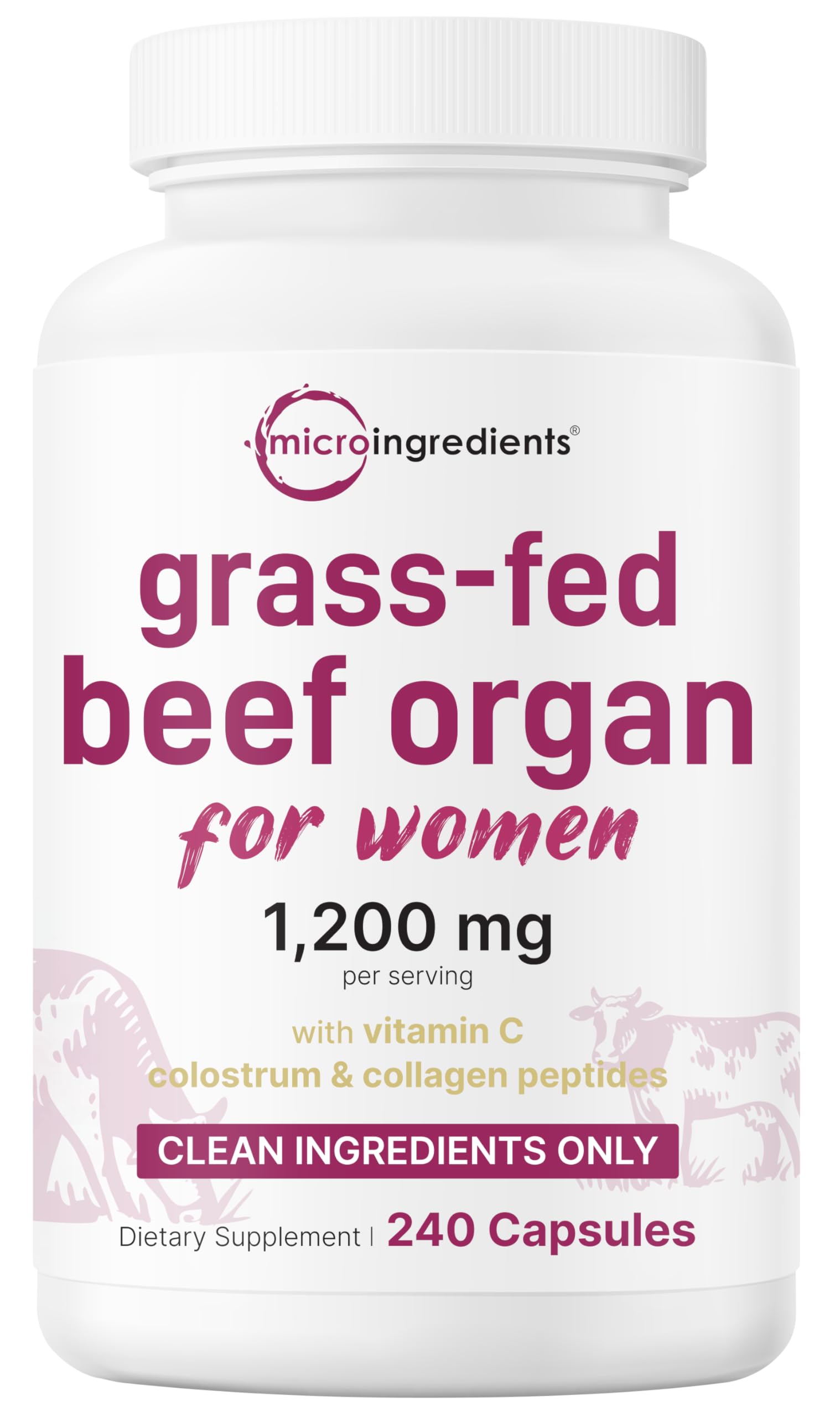Grass-Fed Beef Organ for Women 1200 mg