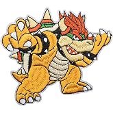 Bowser Koopa Game Character Embroidered 3.75" Tall Iron on Patch
