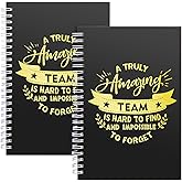 2Pcs Team Gifts Team Definition Spiral Notebook,Team Appreciation Gifts for Employees Journals for writing,Notebook for Work,Team Member Gifts (2Pcs Team Black)