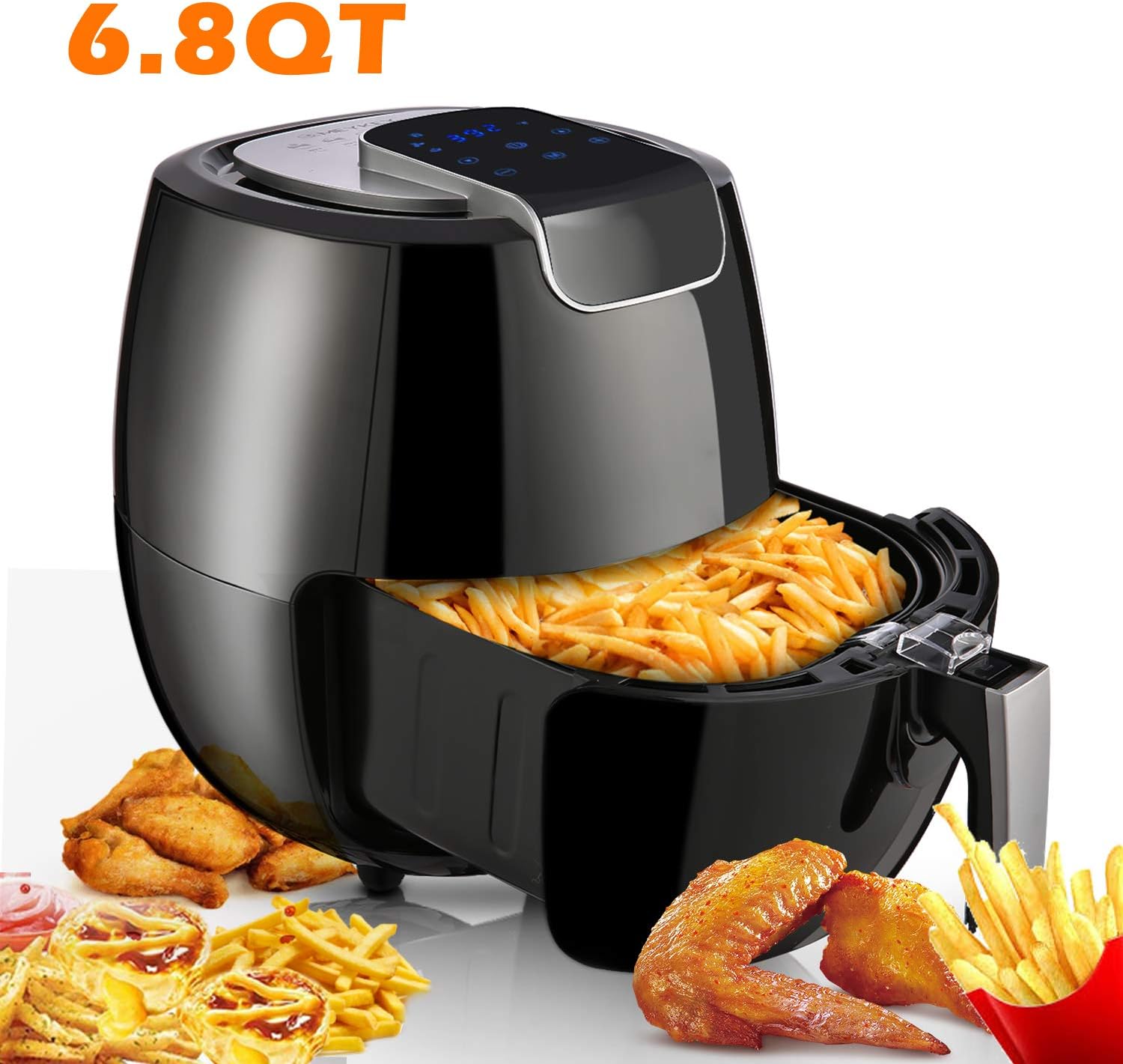 Air Fryer XL 6 8QT 1800W Electric Hot Air Fryers Oven