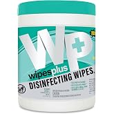 WIPESPLUS Disinfecting Surface Wipes Canister Bleach Free with Lemon Scent for Home and Business, 240 Count
