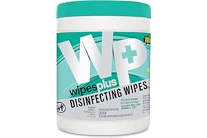 WIPESPLUS Disinfecting Surface Wipes Canister Bleach Free with Lemon Scent for Home and Business, 240 Count