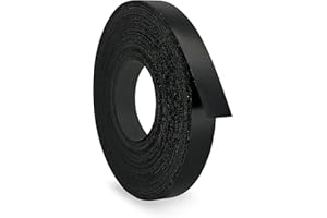 UNMAR Black Melamine Edge Banding Tape - 7/8 inch x 25 ft Easy Application Iron-On Edging for Cabinet Repairs, Furniture Rest