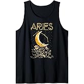 Aries Zodiac Sign Flowers Aries Birthday Aries Astrology Tank Top