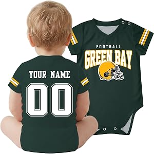 OAOANS Baby Clothes Custom Name Number Personalized Baby Jersey 0-24 Months