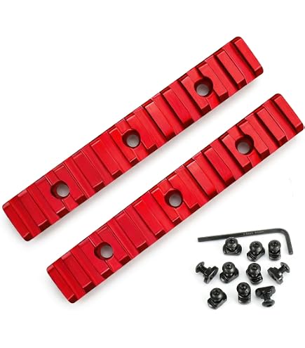 Black Color Aluminum 7 slots M-lok picatinny Rail Section in 3.04