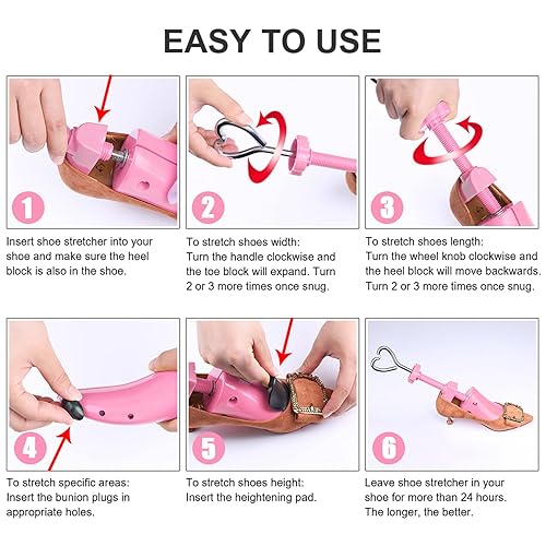 cyrico Shoe Stretcher Women 4-way Shoe Expander Widener Shoe Tree