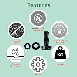 Pzsmocn 300 Pieces/100 Sets M3*8 mm Plastic Black
