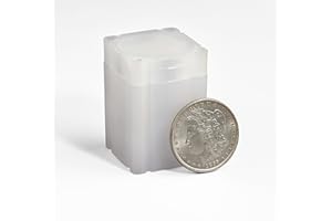 Lighthouse - Square Coin Tubes - Convenient Push Top, Virtually Unbreakable, Acid Free and Archival Quality - Coin Tubes for US Large Dollars, 10 Pack