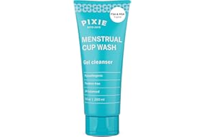 PIXIE CUP Menstrual Cup Wash - Best Formula to Wash Your Period Cups - Organic and Natural Ingredients & pH Balanced - Gel Cleaner - Sterilizer Soap for Menstrual Discs (6.8 Ounces)