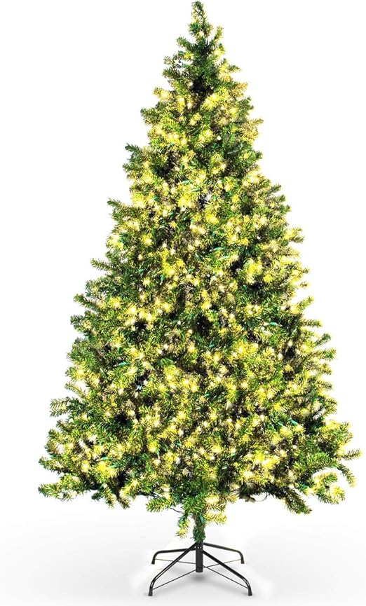 Amazon Com Belleze 7 5 Feet Pre Lit Premium Artificial Christmas