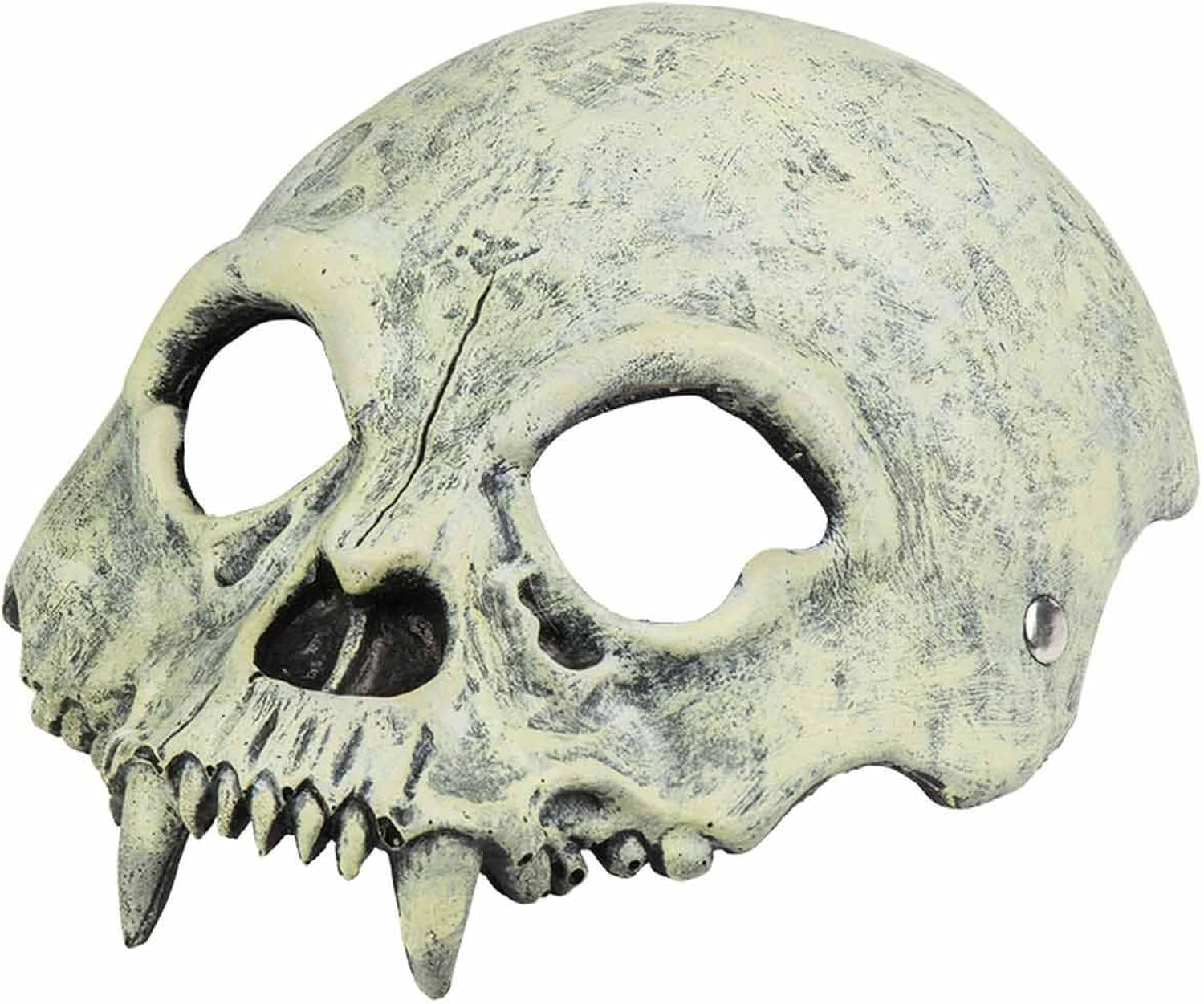 Boland 72151 Half Mask Skull One Size, grey, white, Gray