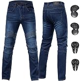 ForMTRider Men's Motorcycle Jeans with CE Level 2 Armor Commute Tour | EN1621-1 Certified Detachable Pads,Cold-Flex Honeycomb Armor,Riding Pants, Stretch Denim, All-Season,Cycling Gear
