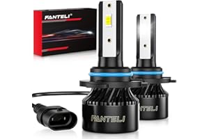 FANTELI 𝟗𝟎𝟎𝟔/𝐇𝐁𝟒 Bulbs Low Beam 6500K Cool White 40000LM 900% Brightness, 1:1 Size Plug and Play with Cooling Fan IP68 Waterproof Off-Road Lights, Pack of 2