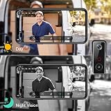 XTU Wireless WiFi Video Doorbell Camera 2K HD Battery PIR Motion Night Vision view 2