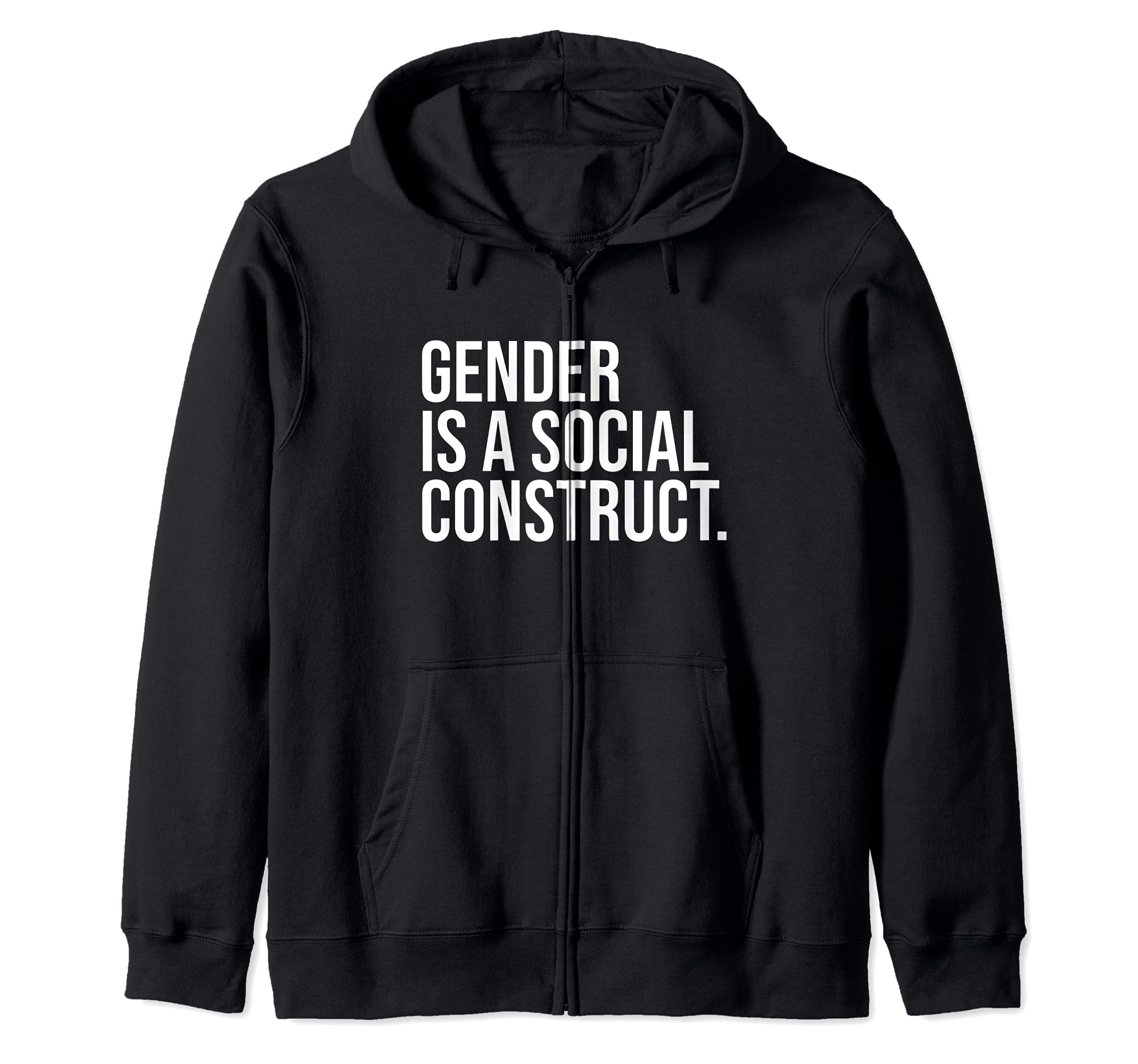 Gender Is A Social Construct Queer Spectrum Non-Binary Zip Hoodie