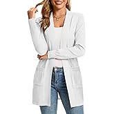 CFLHN Women's Cardigan Sweaters Long Sleeve Soft Open Front Knit Cardigan with Pockets