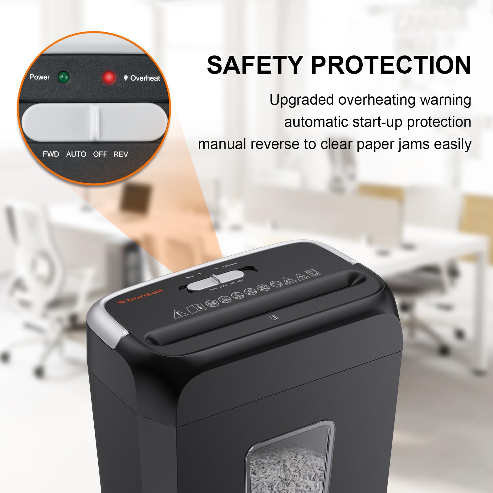 Bonsaii 6 Sheet Cross Cut Paper Shredder, Compact Shredder for Home & Small Office Use, Shreds Credit Cards, Staples, and Clips, Portable Handle Design, 13L Bin (C237-B Upgrade Version)