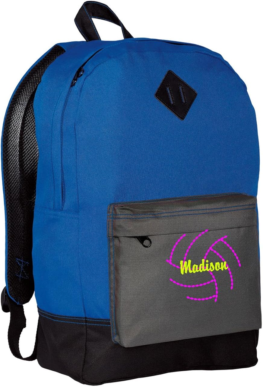 Volleyball 2 Personalized Retro Backpack (Royal) Amazon.ca Clothing