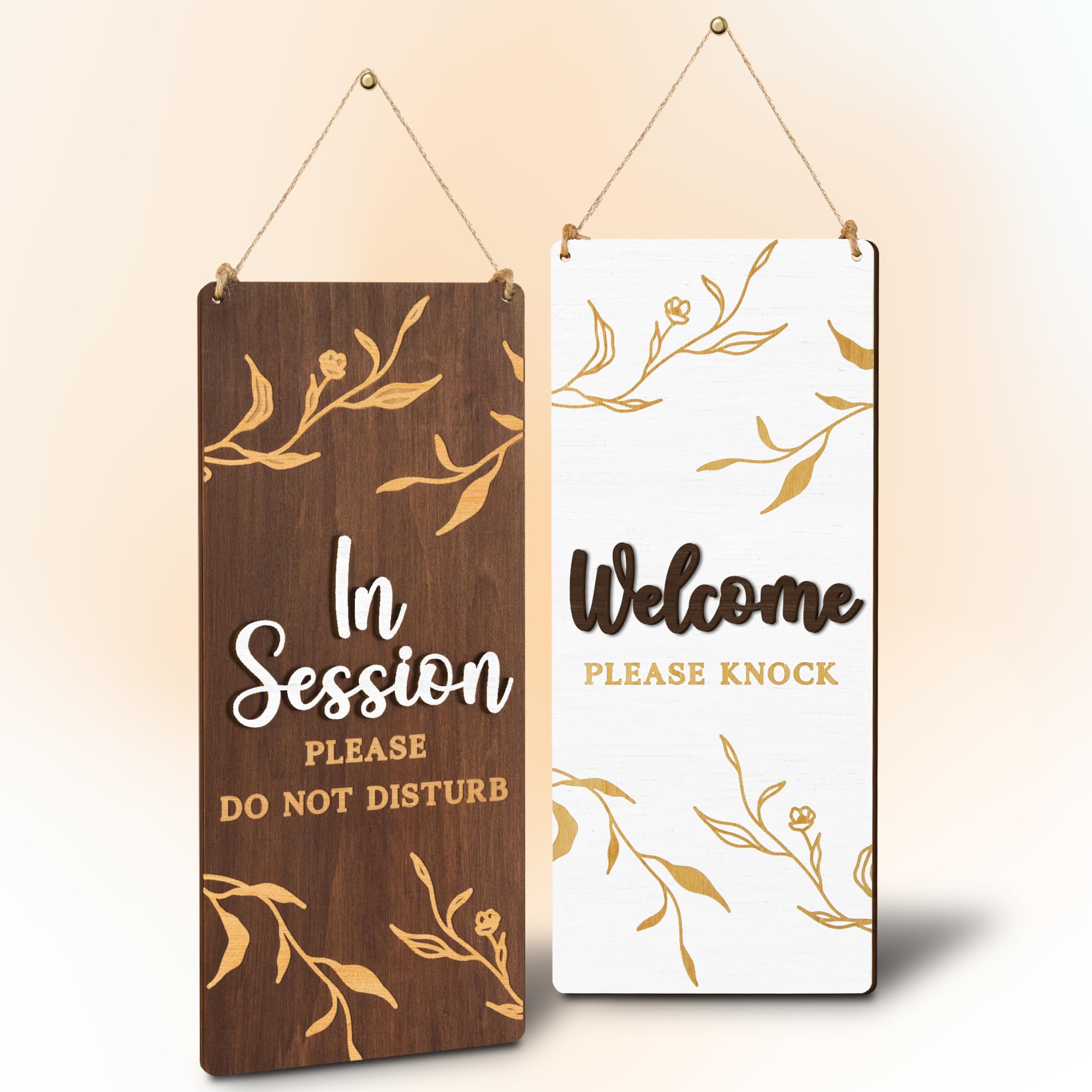 Photo 1 of Woodamore In Session Door Sign For Therapists - Please Do Not Disturb Sign For Office Door, Therapy Session In Progress Door Sign, Welcome Please Knock Sign For Door, Massage Therapy Decor