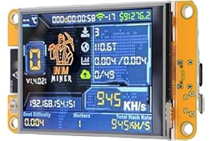 fosa BTC Miner with Touch Screen, USB Bitcoin Miner Plug and Play with 2.8 Inch Display & WiFi, Pool Mining for Dogecoin, Min