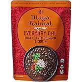 Maya Kaimal Foods - Organic Indian Everyday Dal - Black Lentil 10oz - Fully Cooked with Tomato and Cumin - Vegan - Microwavable - Ready to Eat Meals - Pack of 1