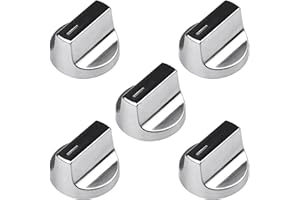 XDDPRO W11517334 Gas Stove Knob Compatible with Whirlpool Stove Control Knobs Replacement Replaces W10850033 W11517334 W11122869 AP7002932 (5 pcs)