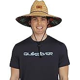 Quiksilver Men's Wide Brim Outdoor Lifeguard Straw Sun Hat