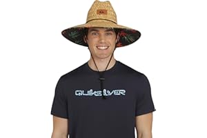 Quiksilver Men's Wide Brim Outdoor Lifeguard Straw Sun Hat
