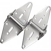 #1 Garage Door Hinges (2 Pack) - 14 Gauge Galvanized Steel Replacement - Residential &amp; Commercial Hardware for Quiet Operation, Compatible with Most Sectional Garage Doors