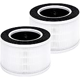 2-Pack AP-H400 Replacement Filter Compatible with Homedics 2-in-1 Air Purifier, 3-in-1 High-efficiency filter with Activated Carbon Filter