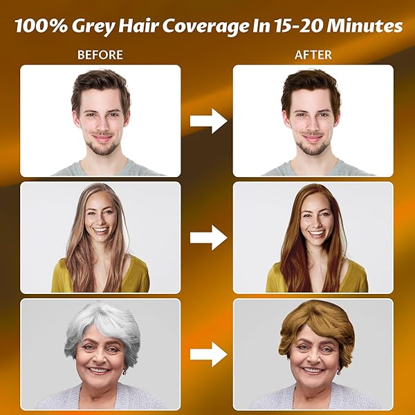BOJICA HAIR DYE SHAMPOO FOR WOMEN & MEN, 3 IN 1 PERMANENT SHAMPOO FOR COLOR TREATED HAIR, NATURAL HERBAL INGREDIENTS SHAMPOO FOR GREY HAIR COVERAGE, LIGHT BROWN-16.9 FL OZ