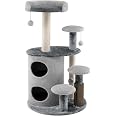 Allewie 63-Inch Cat Tree – Christmas-Themed Cat Tower With 3 Condos, Toys & Perches