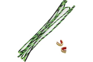 HNZMDY 44"-70" Flemish Twist Bow String Replacement 12/14/16 Strands Recurve Bow Traditional Longbow Bowstring with 2 Pcs String Nock