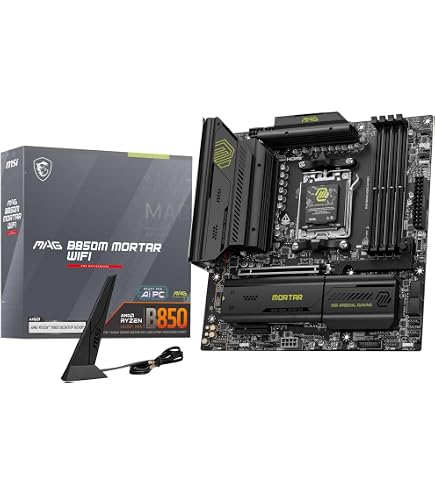 Amazon.com: MSI MAG B850M MORTAR WIFI (Socket AM5/B850/DDR5/S-ATA
