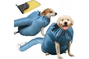 MIFAFA Pet Dog Cat Puppy Rabbit Kitty Kitten Husky Goldendoodle Bath Grooming Hair Quick Drying Box Robe Machine Cage Bag Room Dryer Coat Portable Foldable Bath Kit Wash Absorbent Towel Tool (XXL)