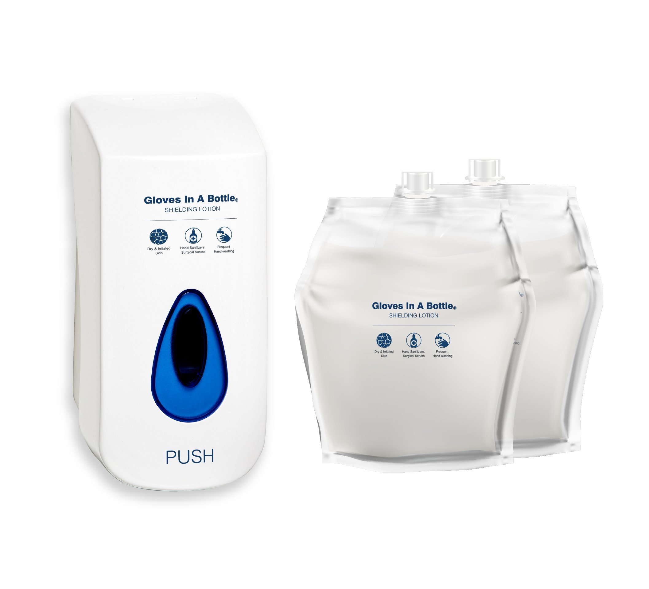 Shielding Lotion Dispenser Kit for Dry Skin, 800 mL