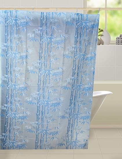 Kuber Industries PVC Shower Curtain - 7ft, Multicolour