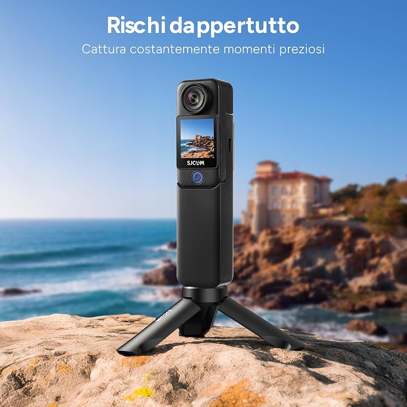 C300 Vlog Camera(64GB), Action Cam 4K 6-Assi, 7H, 154°, 30M, Nero — foto 4 di 8