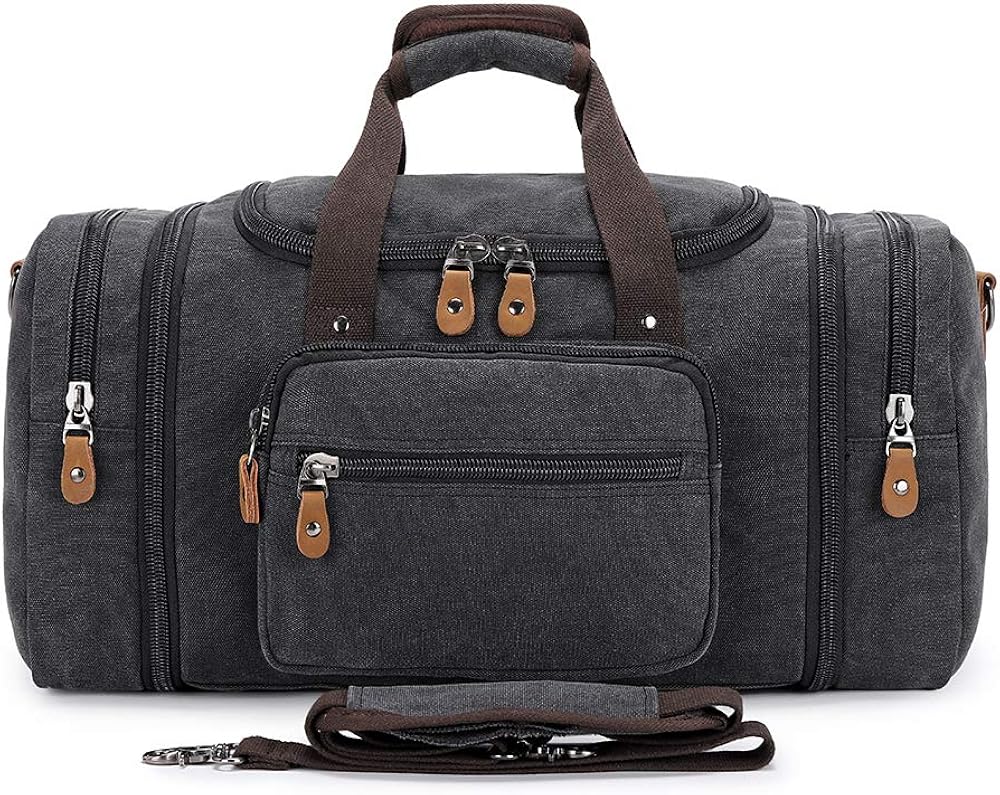  | Plambag Canvas Duffle Bag for Travel 50L/60L Duffel Overnight Weekender Bag | Travel Duffels