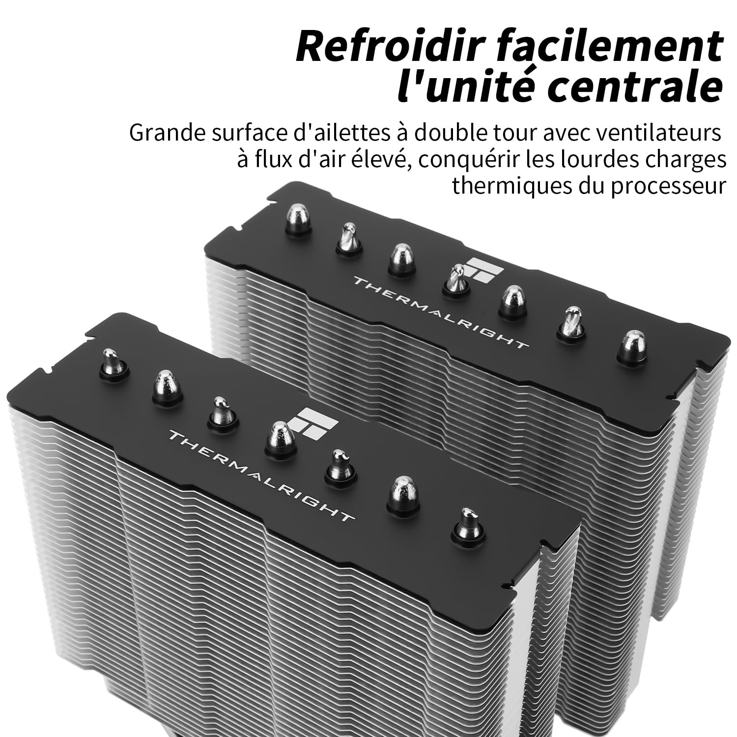 Thermalright Phantom Spirit 120SE ARGB CPU-Luftkühler, 7 Heatpipes CPU-Kühler, Dual 120mm TL-C12B-S V2 PWM-Lüfter, AGHP 4.0 Technologie, für AMD AM4/AM5/Intel lga1851/1700/1150/1151/1200, PC-Kühler 3