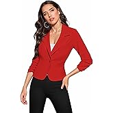 Hybrid & Company Women's Lightweight Casual Work Office Stretch Ponte Cardigan Blazer Jacket Made in USA