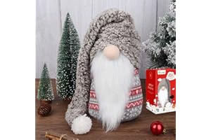 D-FantiX Christmas Gnome Plush 13 Inch Large Swedish Tomte Gnome Ornaments with Long Hat Holiday Scandinavian Christmas Decor